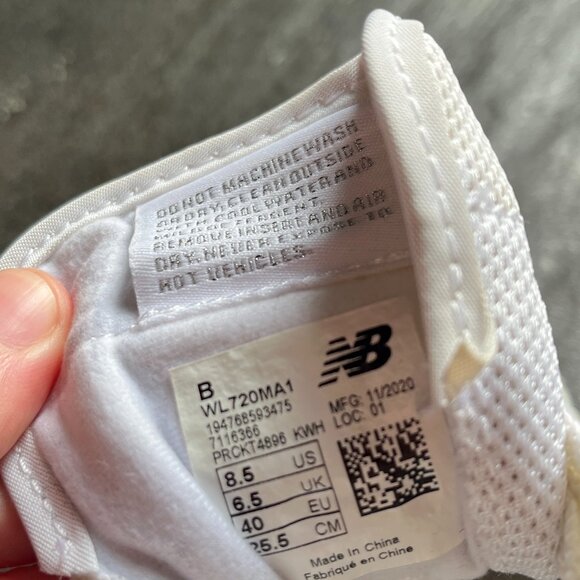 New Balance women's 720 white/silver leather - Picture 3 of 3